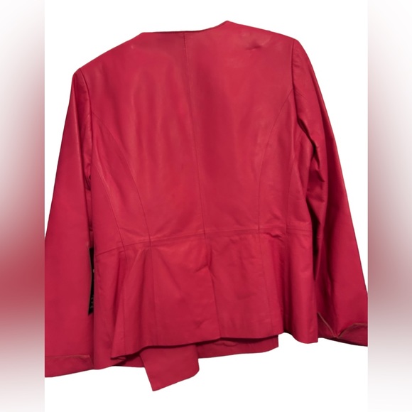 Pamela Mccoy Pink Leather Jacket size small nwt - Picture 2 of 9
